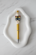 Stylo Personnalisé Papillon Doré fond marbré